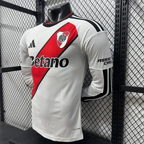 2026/2027 Long Sleeve Player Version River Plate Home Football Jersey 1:1 Thai Quality
