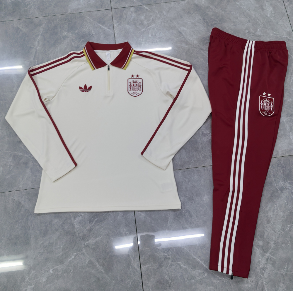 2026/2027 Spain Half-Pull Training Suit Football Jersey 1:1 Thai Quality