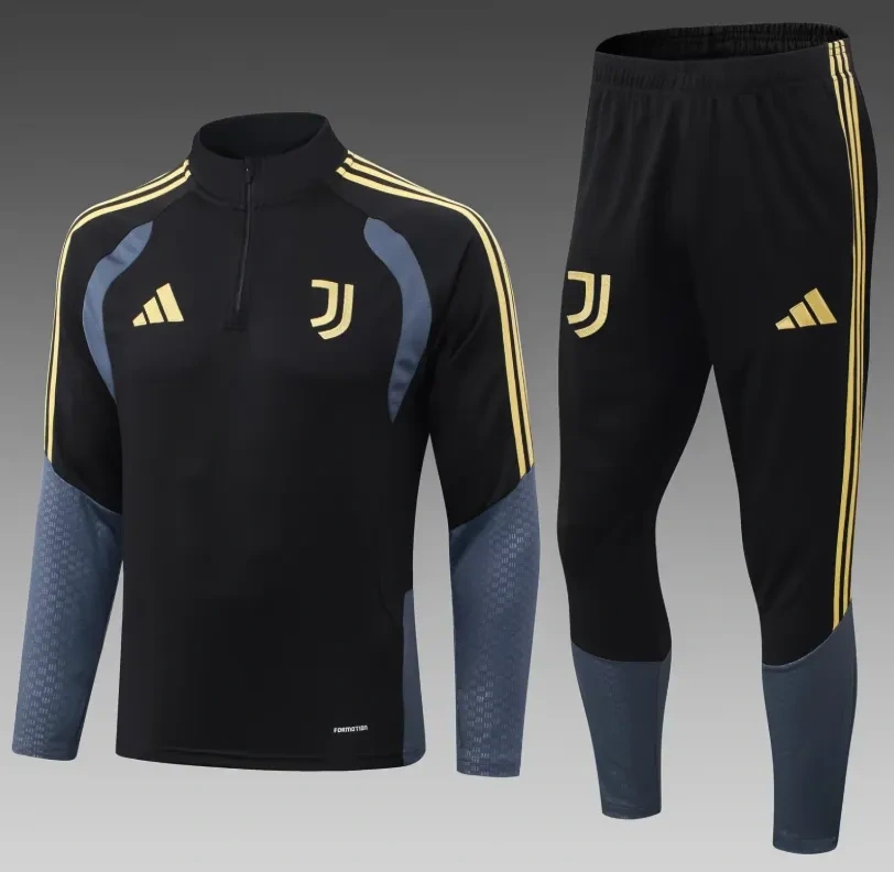 2026/2027 Juventus Half-Pull Training Suit Black Football Shirt 1:1 Thai Quality