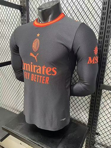 2026/2027 Long Sleeve Player Version AC Milan Third Away Football Shirt 1:1 Thai Quality