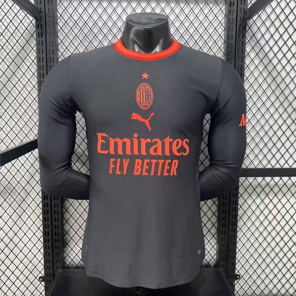 2026/2027 Long Sleeve Player Version AC Milan Third Away Football Shirt 1:1 Thai Quality