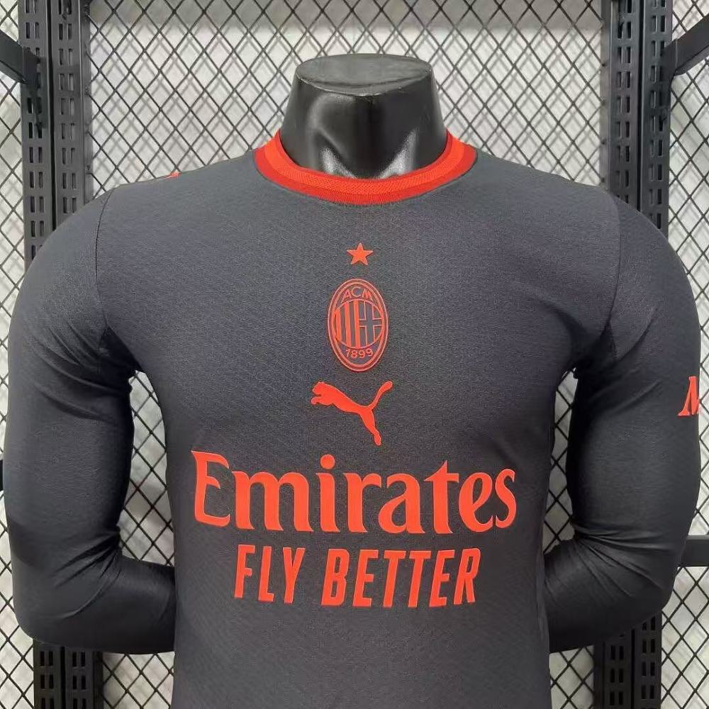 2026/2027 Long Sleeve Player Version AC Milan Third Away Football Shirt 1:1 Thai Quality