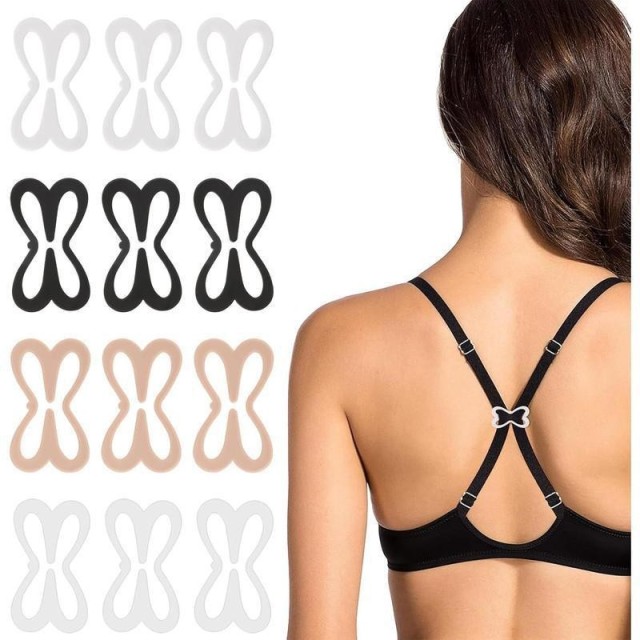 Plastic Strap for Bra Fastener - Anti-slip Clasp for Bras Underwear Accessories Crossed Safety Buckle for the Sling Bra Buckle