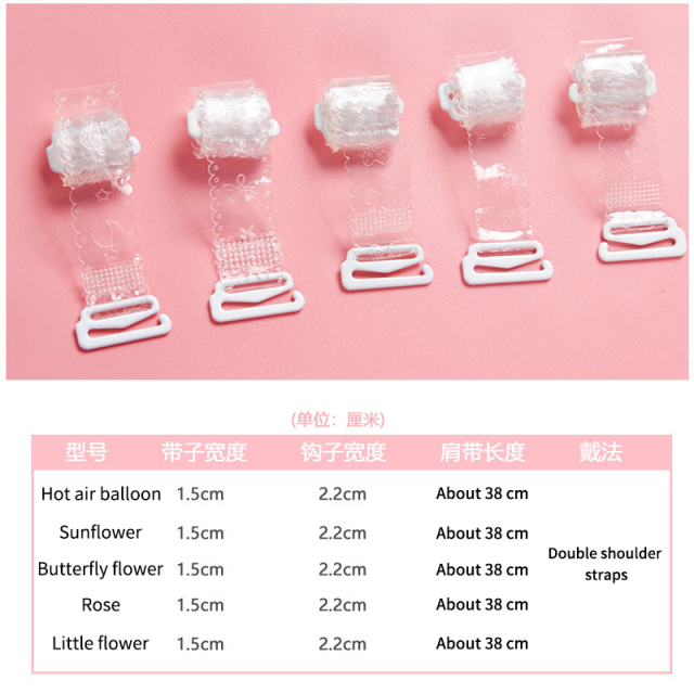 Bra AccessoriesTransparent Shoulder Strap Sandblasted Anti-slip Tape Replacement Adjustable Elastic Undergarment Bands Bra Strap