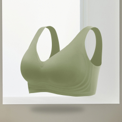 Hot Selling Seamless Comfortable Push up Womens Bra OEM ODM Lift Jelly Gel Soft Support Anti Sagging Sports Plus Size Bra Set