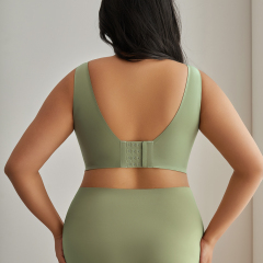 Hot Selling Seamless Comfortable Push up Womens Bra OEM ODM Lift Jelly Gel Soft Support Anti Sagging Sports Plus Size Bra Set