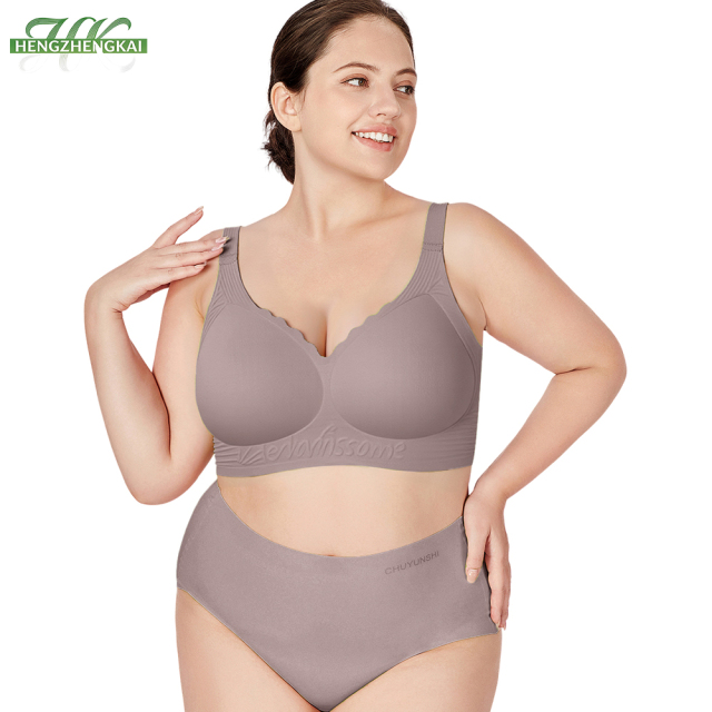 High Quality Seamless Comfortable Push up U Back Fixed Cups Womens Bra Fashionable Wave Desig Full Coverage Cup Plus Size Bra