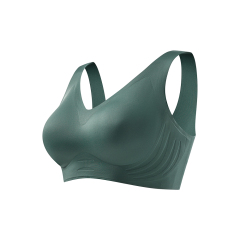 Wholesale Wireless Comfortable Push up Seamless Bra Breathable Padded Tank Top Style U Back Plus Size Bra for Daily Wear