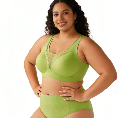 Wholesale Seamless Push up Full Coverage Cup Womens Bra OEM ODM Sexy Lace Neckline European American Style Plus Size Bra