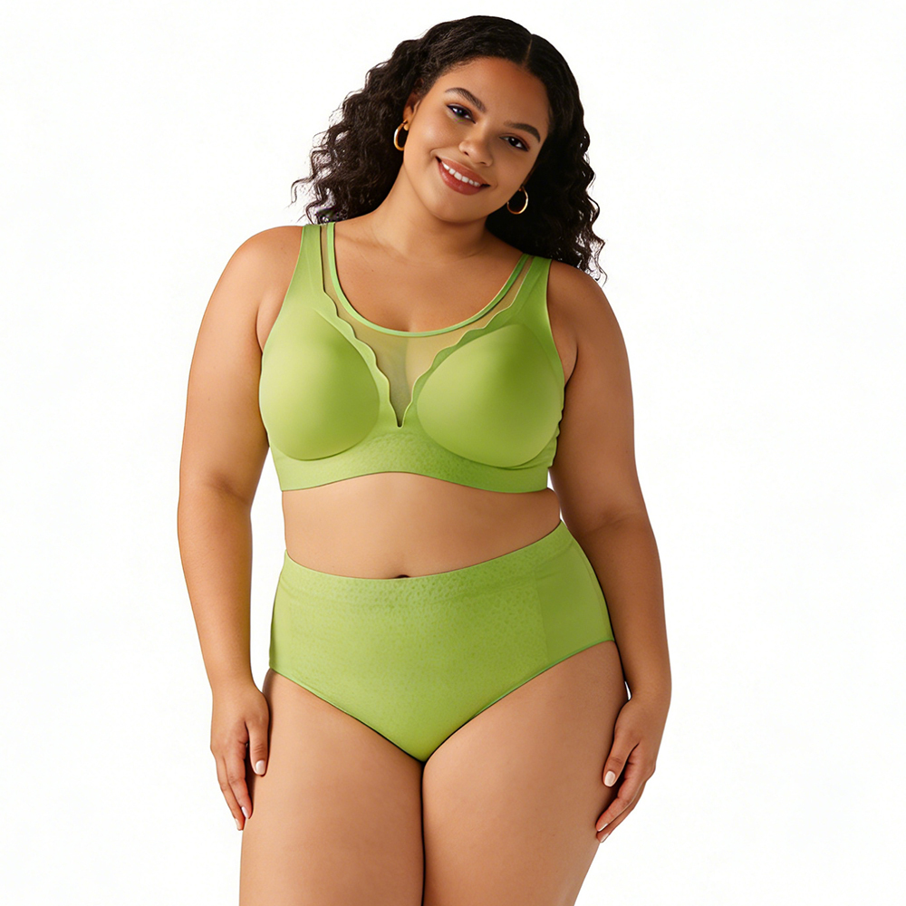 Wholesale Seamless Push up Full Coverage Cup Womens Bra OEM ODM Sexy Lace Neckline European American Style Plus Size Bra