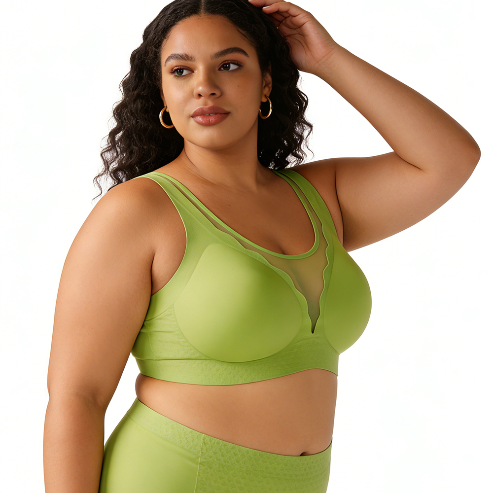 Wholesale Seamless Push up Full Coverage Cup Womens Bra OEM ODM Sexy Lace Neckline European American Style Plus Size Bra