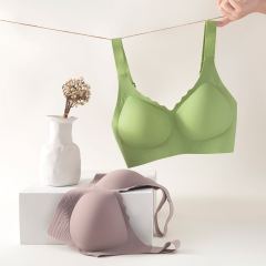 High Quality Seamless Comfortable Push up U Back Fixed Cups Womens Bra Fashionable Wave Desig Full Coverage Cup Plus Size Bra