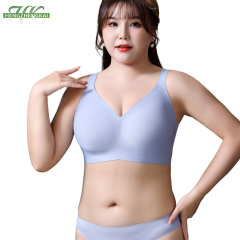 High Quality Seamless Push up Full Coverage Cup Womens Bra Wholesale Wireless Jelly Gel Adjustable Shoulder Straps Plus Size Bra