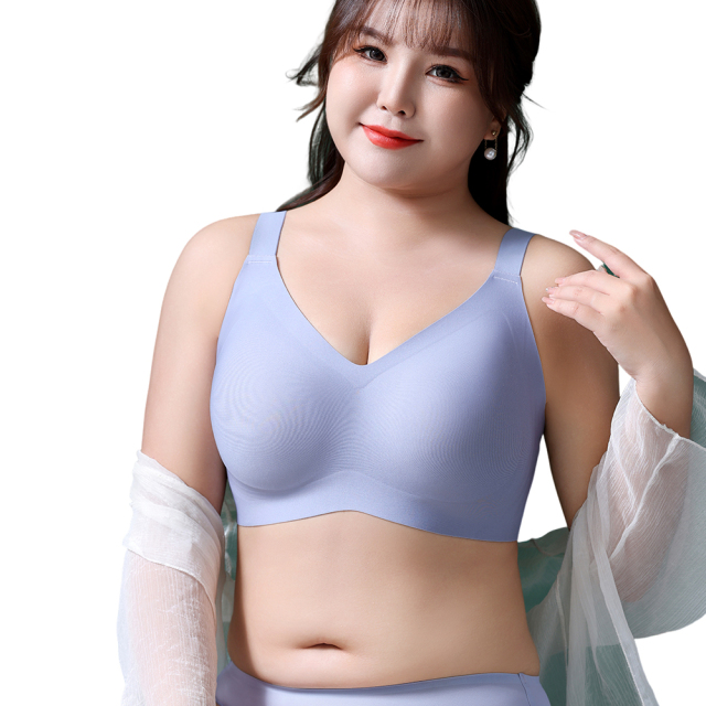High Quality Seamless Push up Full Coverage Cup Womens Bra Wholesale Wireless Jelly Gel Adjustable Shoulder Straps Plus Size Bra