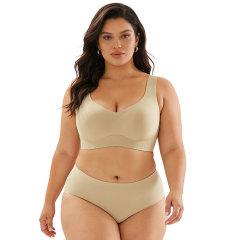 High Quality Wireless Comfortable Push up Seamless Bra OEM ODM Tank Top Style Jelly Gel Soft Support Womens Plus Size Bra