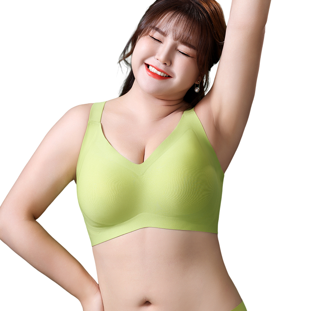 High Quality Seamless Push up Full Coverage Cup Womens Bra Wholesale Wireless Jelly Gel Adjustable Shoulder Straps Plus Size Bra