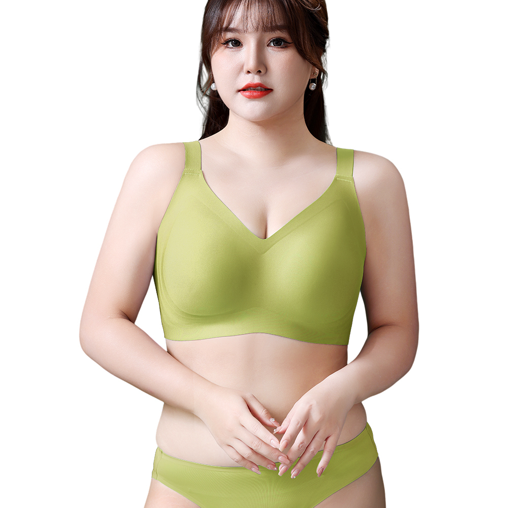 High Quality Seamless Push up Full Coverage Cup Womens Bra Wholesale Wireless Jelly Gel Adjustable Shoulder Straps Plus Size Bra