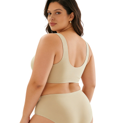High Quality Wireless Comfortable Push up Seamless Bra OEM ODM Tank Top Style Jelly Gel Soft Support Womens Plus Size Bra