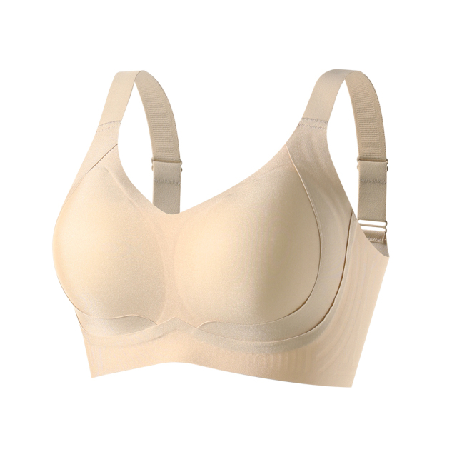 High Quality Lift Soft Support Anti Sagging Seamless Bra Wholesale Comfortable Push up Wireless Full Coverage Cup Plus Size Bra