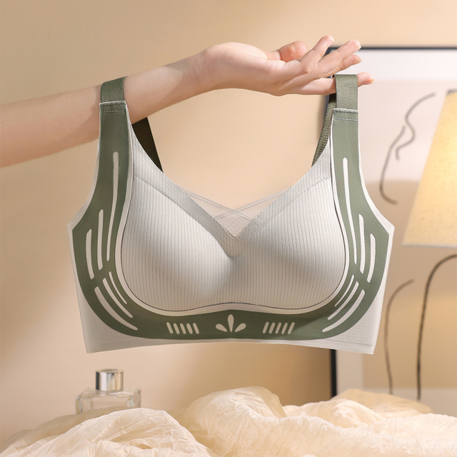 High Quality Comfortable Push up Wireless Womens Bra Wholesale Fixed Cups Lift Anti Sagging Sports Seamless Bra