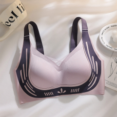 High Quality Comfortable Push up Wireless Womens Bra Wholesale Fixed Cups Lift Anti Sagging Sports Seamless Bra