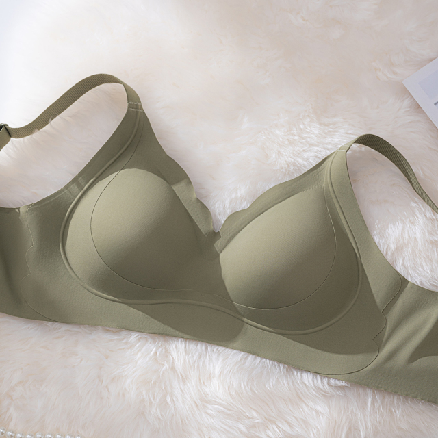 2026 High Quality Comfortable Lift Anti Sagging Fixed Cups Seamless Bra Wireless U Back Full Coverage Cup Plus Size Bra