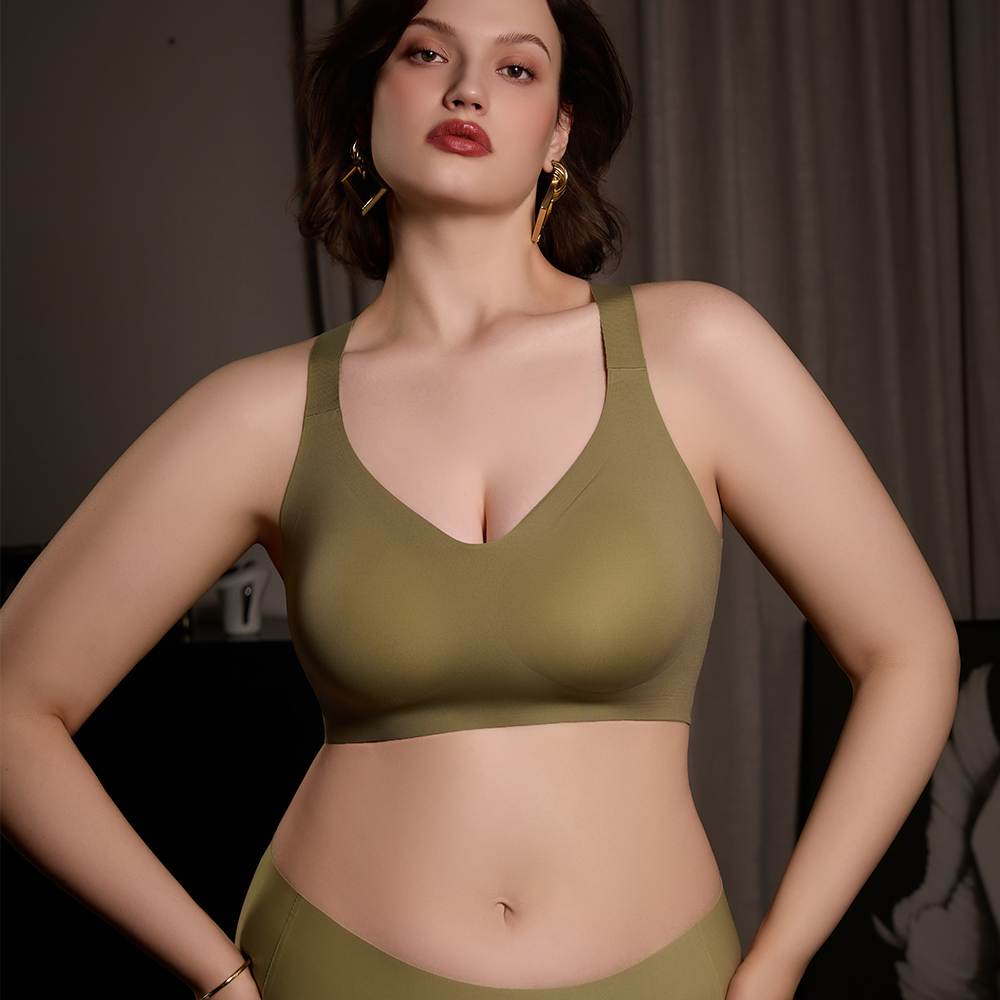 Wholesale Comfortable Breathable Push up Wireless Womens Bra OEM ODM Seamless Cross Back Beauty Back Plus Size Bra
