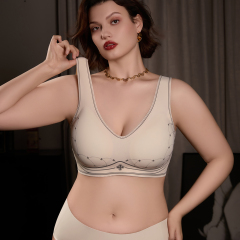 New Arrival Comfortable Tank Top Style Push up Womens Bra Wholesale Four Leaf Clover Argyle Pattern Seamless Plus Size Bra