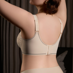 New Arrival Comfortable Push up Fixed Cups Seamless Womens Bra OEM ODM Wireless U Back Full Coverage Cup Plus Size Bra
