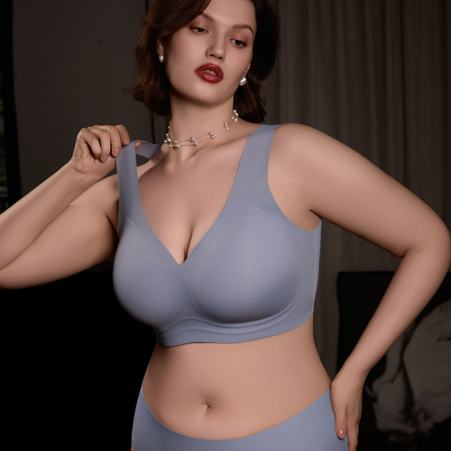 New Arrival Seamless Comfortable Breathable Push up Womens Bra OEM ODM Lift Jelly Gel Soft Support Fixed Cups Plus Size Bra
