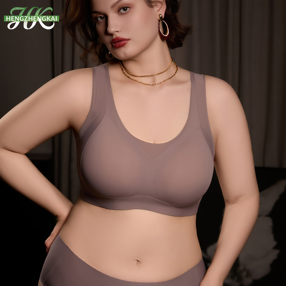New Arrival Comfortable Push up Tank Top Style Wireless Womens Bra OEM ODM Fixed Cups Seamless U Back Plus Size Bra