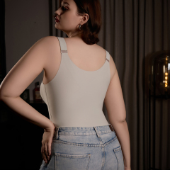 High Quality Comfortable Breathable Seamless Push up Womens Long Vest OEM ODM With Chest Pad Front Zipper Plus Size Bra