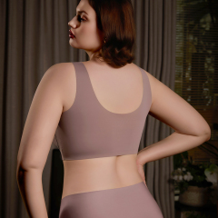 New Arrival Comfortable Push up Tank Top Style Wireless Womens Bra OEM ODM Fixed Cups Seamless U Back Plus Size Bra