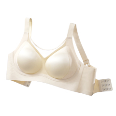 Factory Wholesale Plus Size Full Coverage Bra Wireless Mesh Patchwork Comfortable Underwear for Large Bust