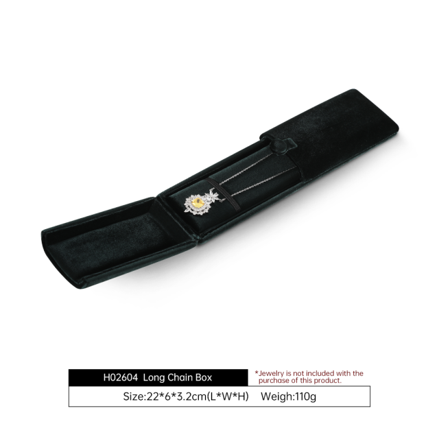 Yinbeini Necklace Earrings Storage Velvet Jewelry Display Box Double-Opening Snap Closure Wedding Ring Box H027