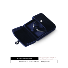Yinbeini Necklace Earrings Storage Velvet Jewelry Display Box Double-Opening Snap Closure Wedding Ring Box H027