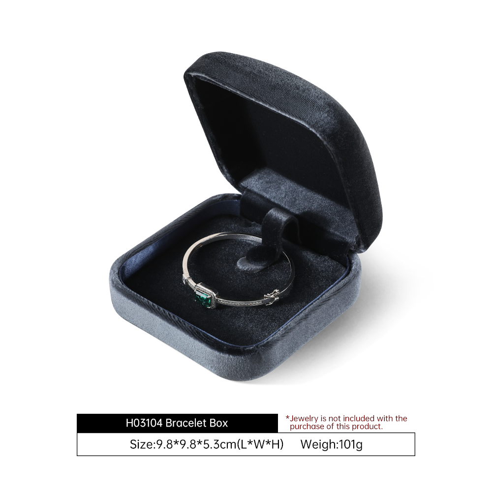 Yinbeini Velvet Jewelry Box Ring Earring Necklace Bracelet Storage Box Pendant Display Box H036