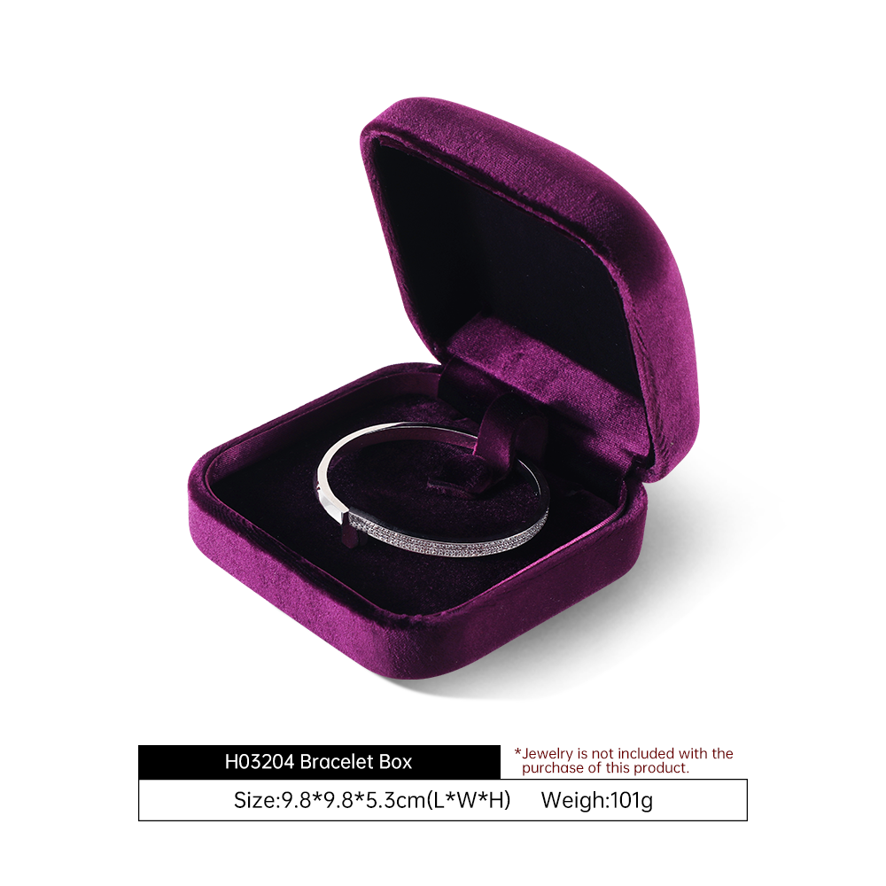 Yinbeini Velvet Jewelry Box Ring Earring Necklace Bracelet Storage Box Pendant Display Box H036