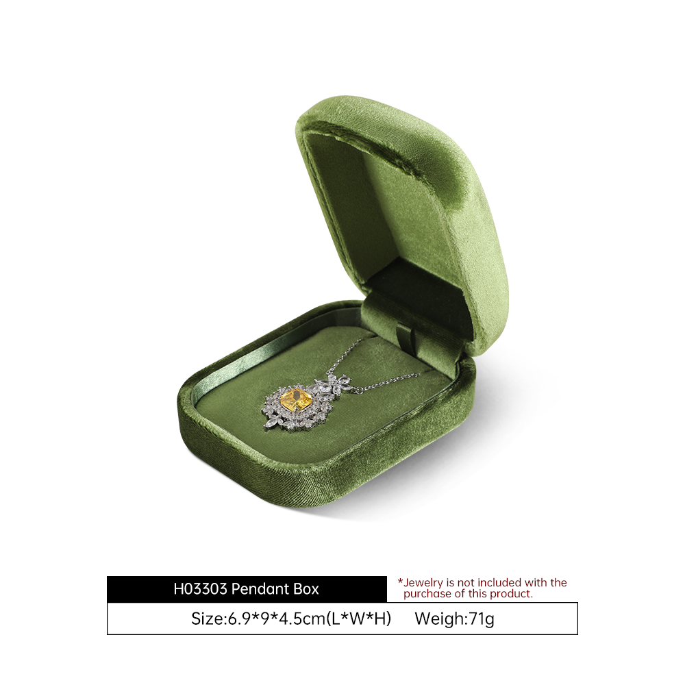 Yinbeini Velvet Jewelry Box Ring Earring Necklace Bracelet Storage Box Pendant Display Box H036