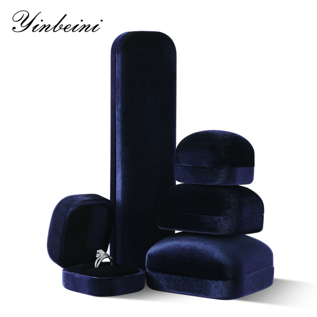 Yinbeini Velvet Jewelry Box Ring Earring Necklace Bracelet Storage Box Pendant Display Box H036