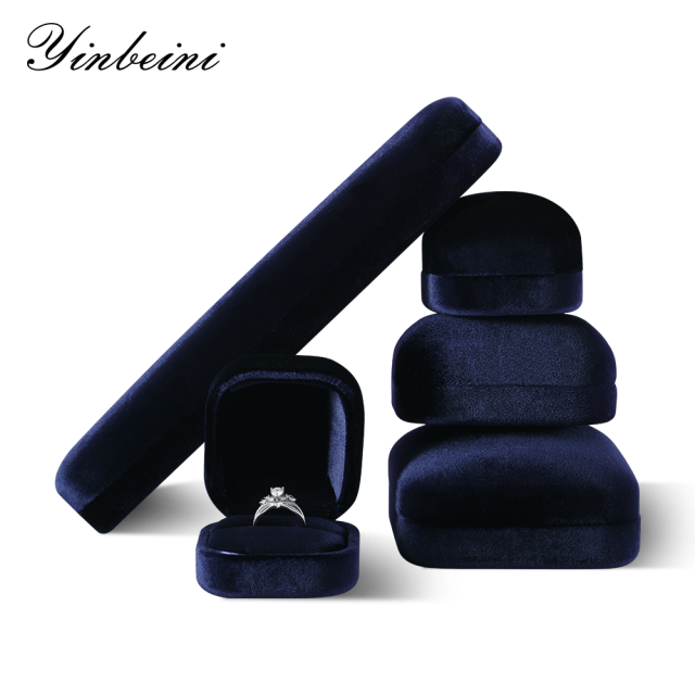 Yinbeini Velvet Jewelry Box Ring Earring Necklace Bracelet Storage Box Pendant Display Box H036