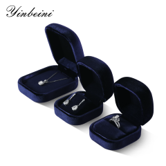 Yinbeini Velvet Jewelry Box Ring Earring Necklace Bracelet Storage Box Pendant Display Box H036