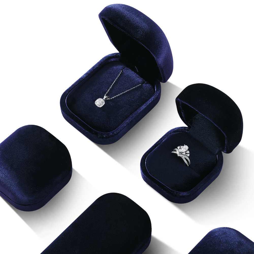 Yinbeini Velvet Jewelry Box Ring Earring Necklace Bracelet Storage Box Pendant Display Box H036