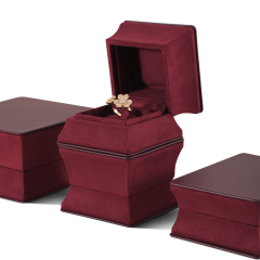Yinbeini Velvet Slim Waist Red Bracelet Box Jewelry Packaging Box Jade Pearl Box H015