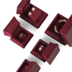 Yinbeini Velvet Slim Waist Red Bracelet Box Jewelry Packaging Box Jade Pearl Box H015