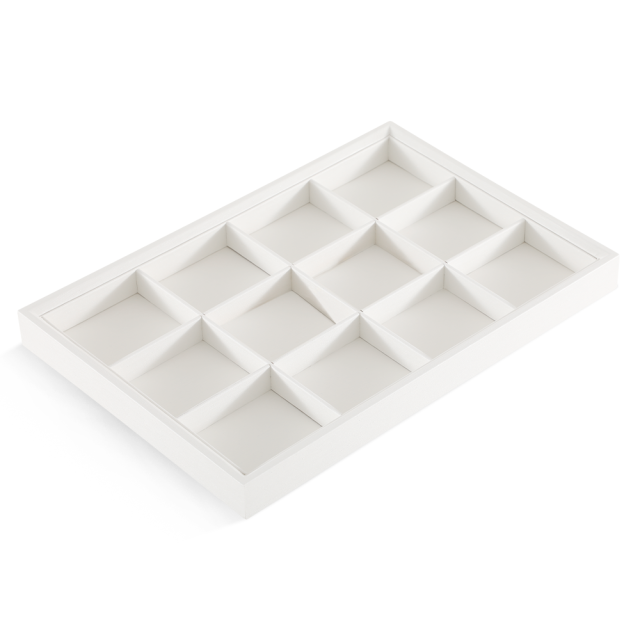 Yinbeini Stackable Ring Earrings Necklace Bracelet Storage Tray PU Leather Jewelry Organizer Tray With Cover Jewel Accessories Storage P001
