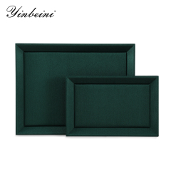 Yinbeini Ring Bracelet Necklace Earrings Chain Storage Tray PU Leather Jewelry Display Pallet Watch Pendant Organizer Tray  P008