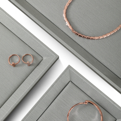 Yinbeini Ring Bracelet Necklace Earrings Chain Storage Tray PU Leather Jewelry Display Pallet Watch Pendant Organizer Tray  P008