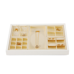 Yinbeini Microfiber Ring Earring Necklace Bracelet Display Case with Cover Jewelry Storage Tray Jewelry Organizer Tray Drawer P012