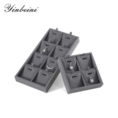 Yinbeini Ring Earring  Bracelet Necklace Display Case with Cover Tray Drawer Jewelry Storage Tray Microfiber Jewelry Organizer P013